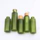 Eco friendly skincare bamboo cosmetic packaging with green PET bottle
