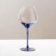 Lead Free 550ml Glass Drinking Goblets 19 Ounce Angled Iridescent Wine Glasses
