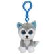 Husky Dog Stuffed Animal Plush Toy Keychain , Grey / White / Rice white