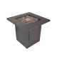 Outdoor 36 Inch Brown Square Propane Fire Pit Customized Color