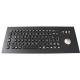 Black Industrial Customized Stainless Steel Keyboard With Trackball 86 Keys