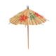 Disposable Fruit Skewers Bamboo Umbrella 14cm Length Pink Blue