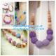 Rainbow Crochet necklace, cotton Nursing necklace Fashion Accessory, crochet, handmade