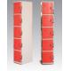 ABS Material Coin Operated Lockers 5 Tier Red / Orange For Swimming Pool