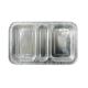Food Grade Container 3 Compartment 230*185*35 Rectangle Aluminium Foil Takeaway Lunch Box