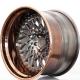 Customized wheel brushed bronze polished forged wheels 3 piece deep dish rims for benz