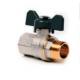 F/M Thread Connection Brass Ball Valve With Butterfly Handle