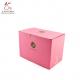 Custom Printed Pink E Flute Corrugated Box Varnish Plain Paper Cardboard Box