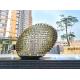 Egg Large Outdoor Stainless Steel Sculptures Customized For District Entrance