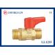 Male X Male 25 Bar Brass Mini Ball Valve With Brass Color