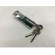 90mm Single Zinc Cylinder with 3 iron normal keys Surface finish CP with Knob