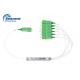 1x6 Mini Plc Splitter , Ftth Fiber Optic Splitter Good Channel Uniformity