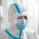 Protective Non Woven Isolation Gown , 160 - 185cm White Disposable Overalls