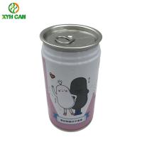 Food Grade 250ml Milk Beverage Round Tin Can 0.23mm Tinplate