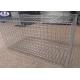 Hot Dipped Welded Gabion Box , Stone Filled Wire Mesh Wall Long Time Use