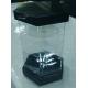 Hexagonal 3 Tiers Clear Turning Acrylic Watch Display Stand with Locking Case LED Light