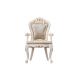 Luxury Chairs of Ivory White in wooden for Dining room Furniture sets Armchair by Leather upholstered Classic design