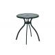 BSCI all Weather Outdoor Garden Table Folding Tempered Glass Metal Table