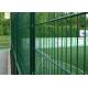 Green Coated  Galvanized 868 Twin Wire Mesh Fencing For Courtyard non rusting