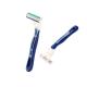 Straight Disposable New Style Razors With Pivoting Rounded Head Rubber Handle