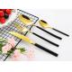 Hot Sale 304 Stainless Steel Flatware Set/Hotel Cutlery Black and Gold/Wedding Banquet Tableware