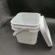 100% PP 2L 3L 5L 10L Square Shaped Plastic Bucket Anti Fall Screen Printing