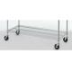 Carbon Steel Black Commercial Shopping Trolley 18*48*72'' NSF Household Light Duty 4 Tiers