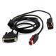 12 V Powered USB Y Cable / Mini USB Extension Cable Black Color For Pos System
