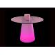 Colors Changing Glass Top LED Cocktail Table High Standing Poseur Bar Club Use