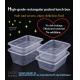 500 Ml Disposable Lunch Box Rectangular Bento Transparent Plastic Tableware Wholesale Packaging Box PP Takeaway