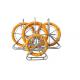 Metal Frame Flexible Cable Duct Rodder Plastic Layer With Rubber Wheels