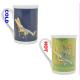 Heat sensitive coffee cups temperature color changing cups with lid