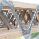 Silver Metal Web Joists and Timber Connectors for Outdoors Engineered Construction