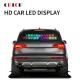 1R1G1B Transparent Car Rear Window LED Display Energy Saving