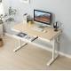 Height Adjustable Wooden Hand Crank Lifting Coffee Table Gaming Desk for Living Room