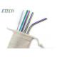 Colored Stainless Steel Reusable Straws Bar Drinking Accessories Ecofriendly