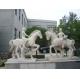 marble animal sculpture with nature stone,,China stone carving Sculpture supplier