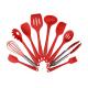 Eco Friendly 10 Piece Silicone Utensil Set / Heat Resistant Silicone Cooking Utensils