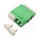 Green Singlemode LC Quad Adapter Customized Mounting Without Flange