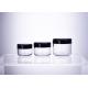 Fancy Thick Wall transparent Recyclable Plastic PET Cosmetic Jar 1OZ For Skincare Face Cream With Classic Cylinder Shape
