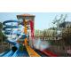 Colorful Above Ground Fiberglass Water Slides , Fiberglass Pool Slide for Giant Water Park