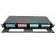 Black MPO Patch Panel , MPO To LC Cassette With 12 Cores 24 Cores