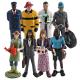8 PCS People at Work Model Toy Pretend Professionals Figurines Career Figures Individually Hand-Painted People Toys
