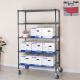 Eco - Friendly Steel Commercial Metal Shelving Heavy Duty Chromed Steel Construction