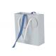 Blue Color Custom Printed Paper Bags With Beautiful Ribbon / Rope Handle