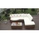 Home Lounge Sofa With Pillow , Synthetic Rattan Sleeper Sofa Bed