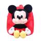 12 Inch Red Mickey Mouse Backpack For Toddler With Soft Plush Fabric Size