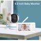 Voice Detection Alarm Mode Infant Camera Monitor Video Babyphone with 10m IR Range Coverage