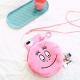 Soft TPU Korea Pink Baba 3D Doll Coin Earphone Purse Cell Phone Case Back Cover For iPhone 7 Plus 6s with Lanyard