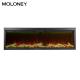 95 Faux Wood Insert Electric Fireplace Adjustable Heating Vent Three Dimming LED Colorful Flame